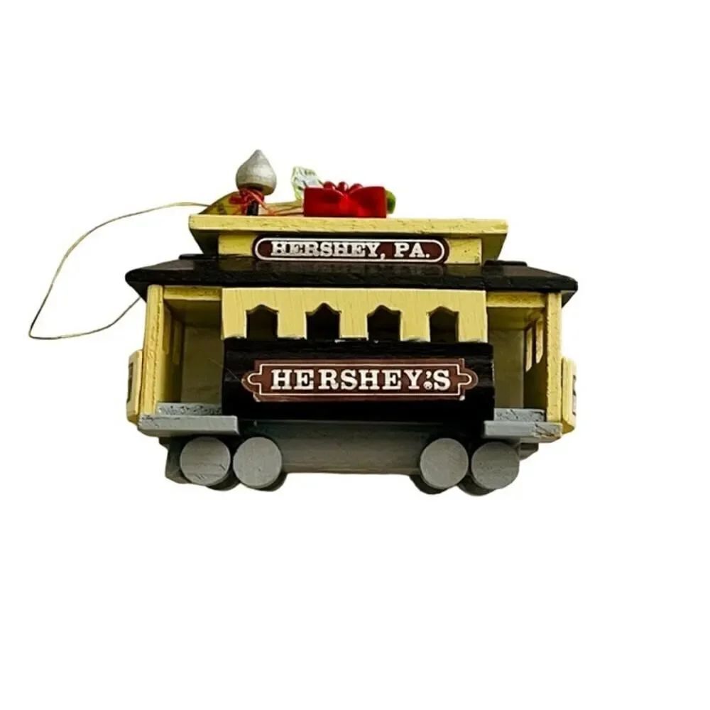 Vintage Kurt Adler Hersheys Train Caboose Christmas Ornament Trolley